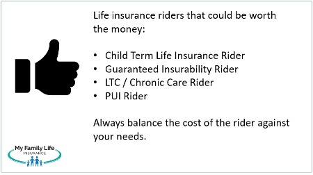 4 life insurance riders that are worth the money