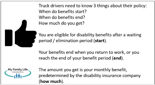 discuss 3 things truck drivers need to know about their disability insurance policy.