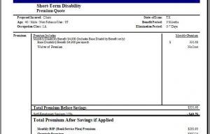 to show disability insurance quote for truck drivers