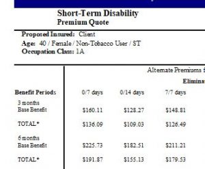 to show short-term disability insurance for housekeepers and housecleaners