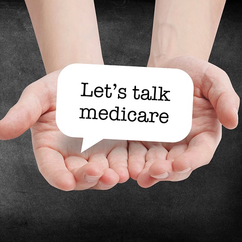 Medicare written on a speechbubble