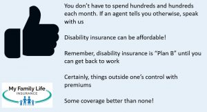 to show costs of disability insurance for massage therapists