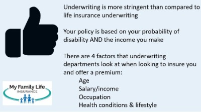 to show how underwriting works for veterinary technicians and disability insurance