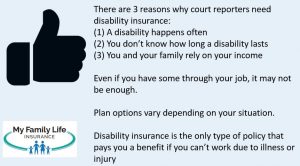 to show why court reporters need disability insurance