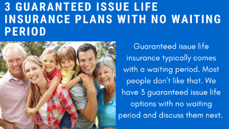 3 Affordable Guaranteed Issue Life Insurance Options No Waiting Period | And, A Bonus Option