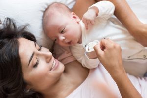 to show mom on paid maternity leave using insurance