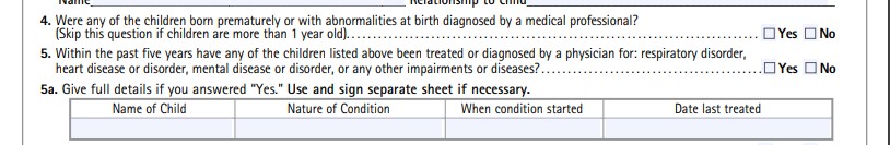 life insurance questions on child with cerebral palsy