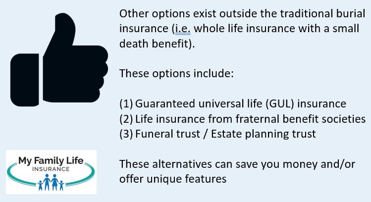 to show other burial insurance options for parents