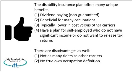 to show the advantages and disadvantages of disability insurance for Christians