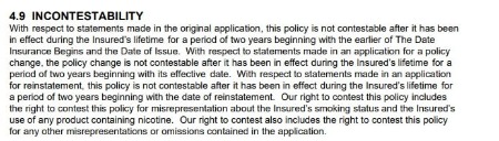 to show the contestability clause and how it may affect the pay out of life insurance upon drug overdose death